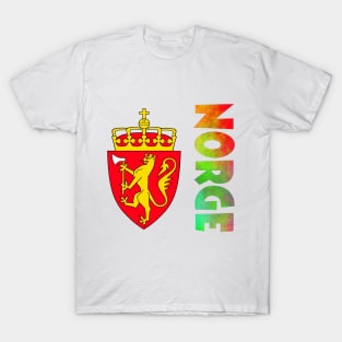 Norway (Norge in Norwegian) Coat of Arms Design T-Shirt